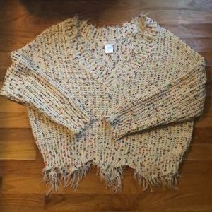 Cropped tan sweater size small